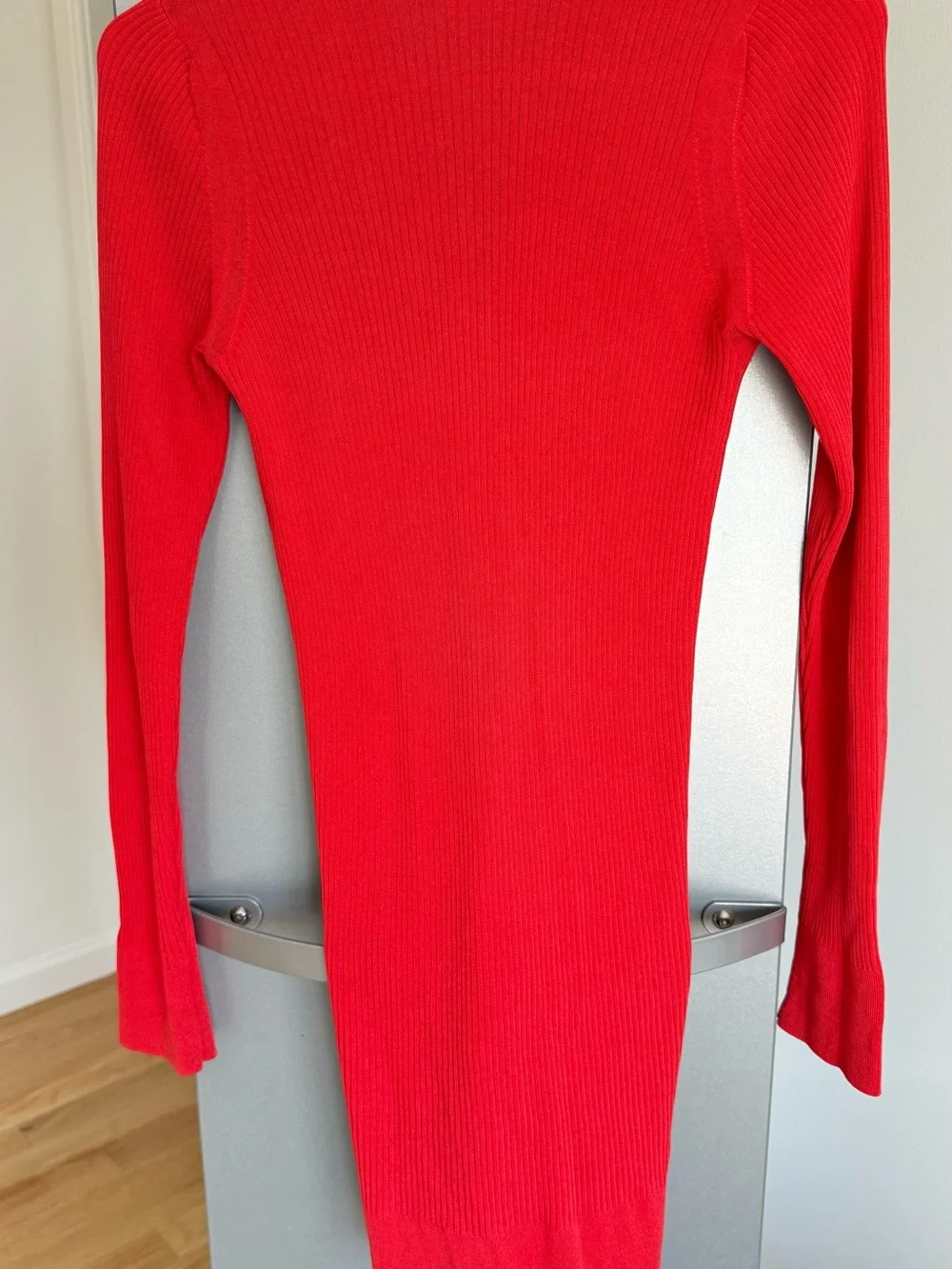 Chanel 2010 Red CC Logo Knit Cardigan Sweater Size 36